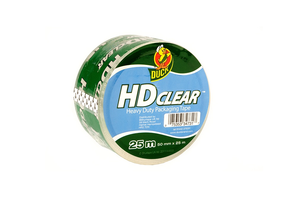DUCK HD CLEAR PACKAGING TAPE 50MM X 25M